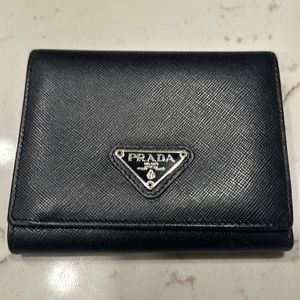Black Prada bifold wallet
